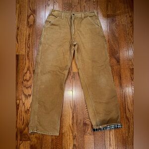 Carhartt lined pants 34x32